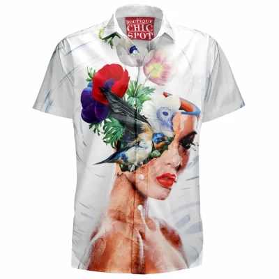 Bird Hawaiian-Shirt, Flower Hawaiian-Shirt