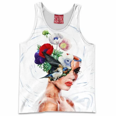 Bird Tank-Top, Flower Tank-Top