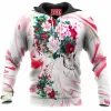 Skull Hoodie, Flower Hoodie