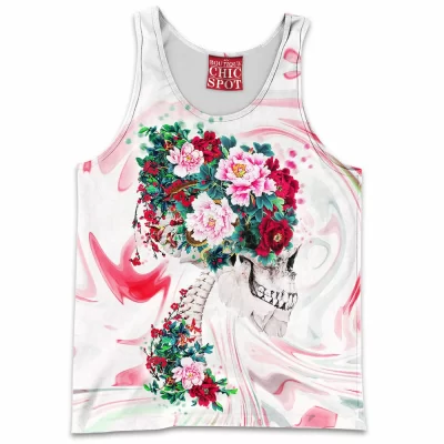 Skull Tank-Top, Flower Tank-Top