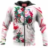 Skull Zip-Hoodie, Flower Zip-Hoodie