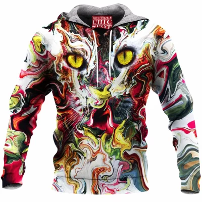 Cat Fleece-Hoodie