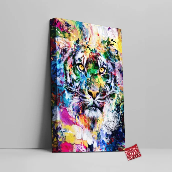 Watercolor Tiger Canvas Wall Art