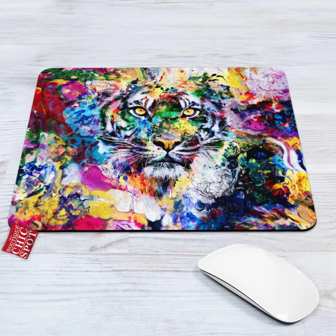 Watercolor Tiger Mouse Pad