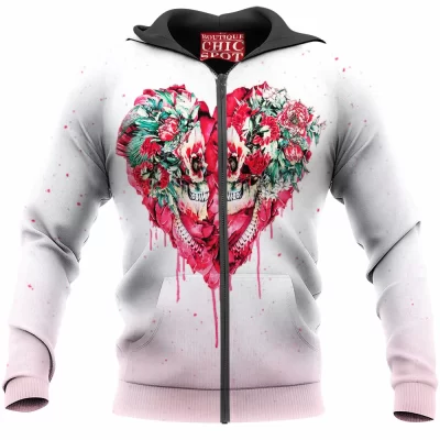 Abstract Zip-Hoodie