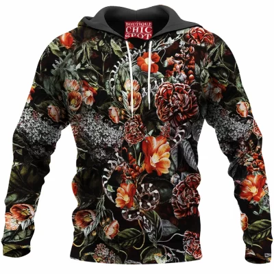 Snake Hoodie, Flower Hoodie