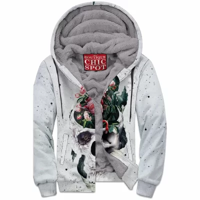 Abstract Zip-Fleece-Hoodie