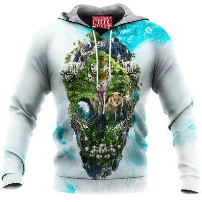 Skull Fleece-Hoodie