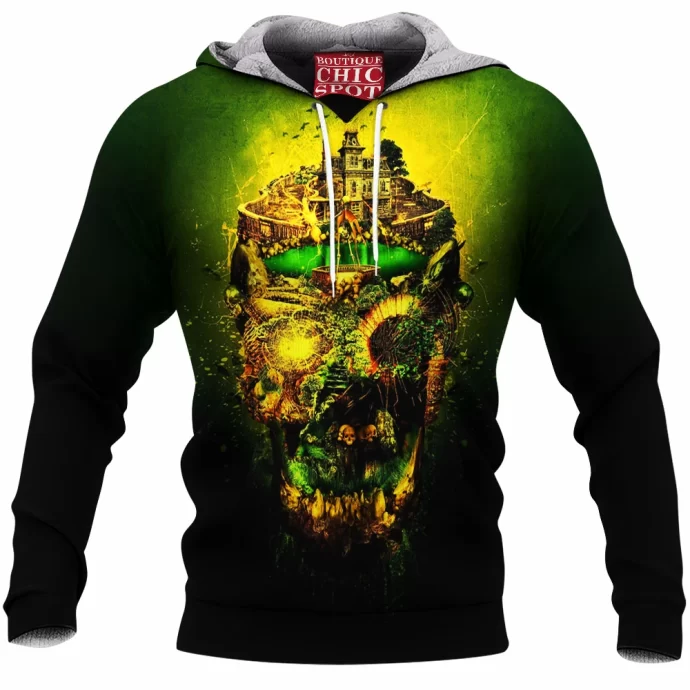 Haunted Skull Fleece Hoodie