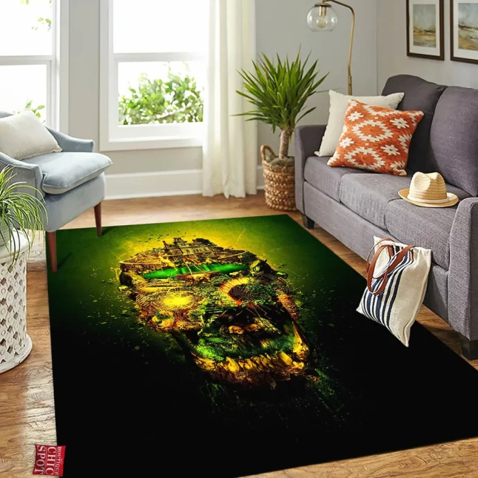 Haunted Skull Rectangle Rug