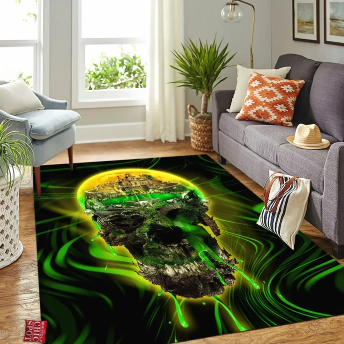 Haunted Skull Rectangle Rug