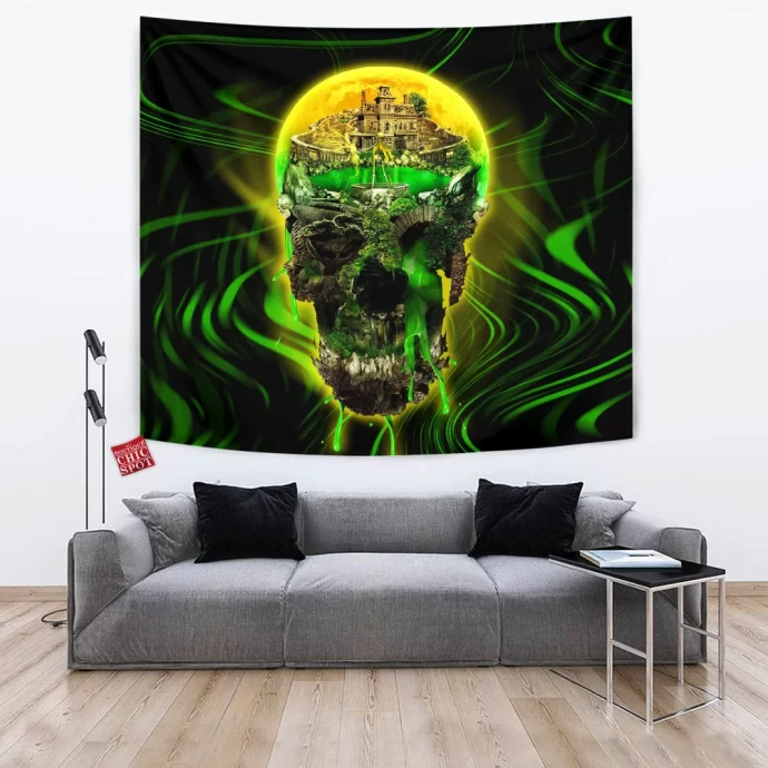 Haunted Skull Tapestry