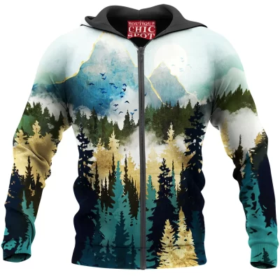 Abstract Zip-Hoodie