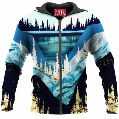 Abstract Zip-Hoodie