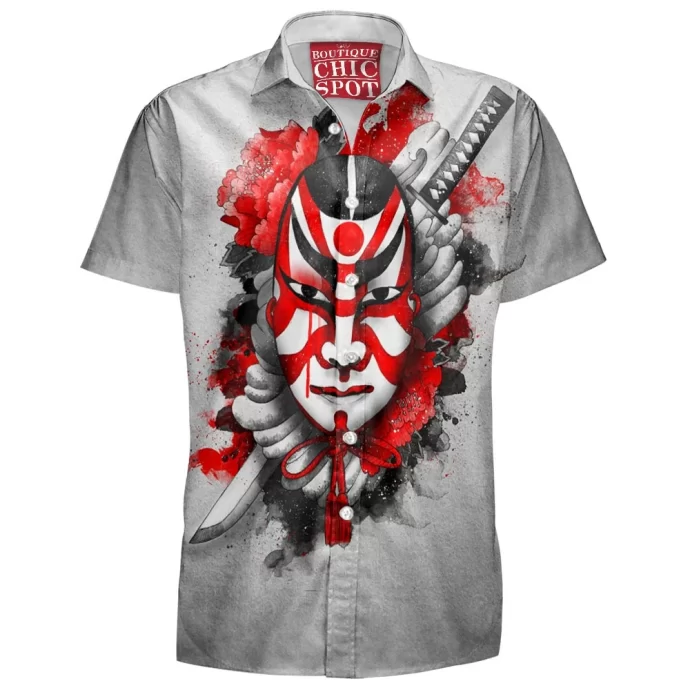 Samurai Kumadori Hawaiian Shirt