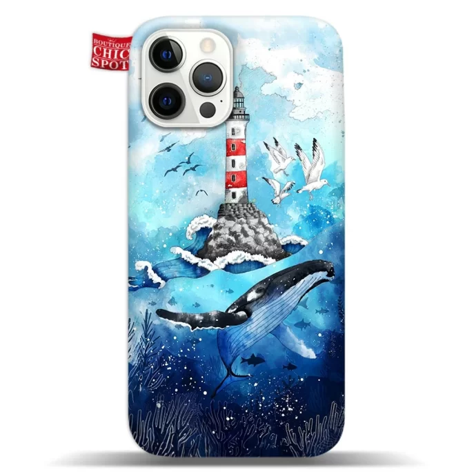 Whale Lighthouse Phone Case Iphone