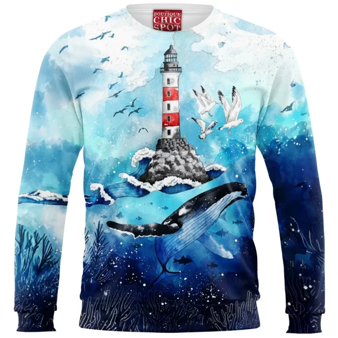 Whale Lighthouse Sweatshirt