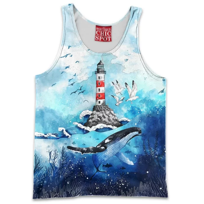 Whale Lighthouse Tank Top