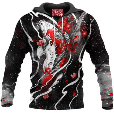 Koi Hoodie, Flower Hoodie