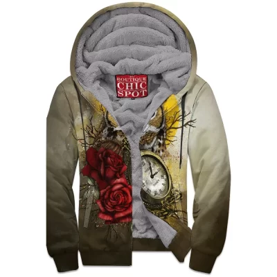 Owl Zip-Fleece-Hoodie