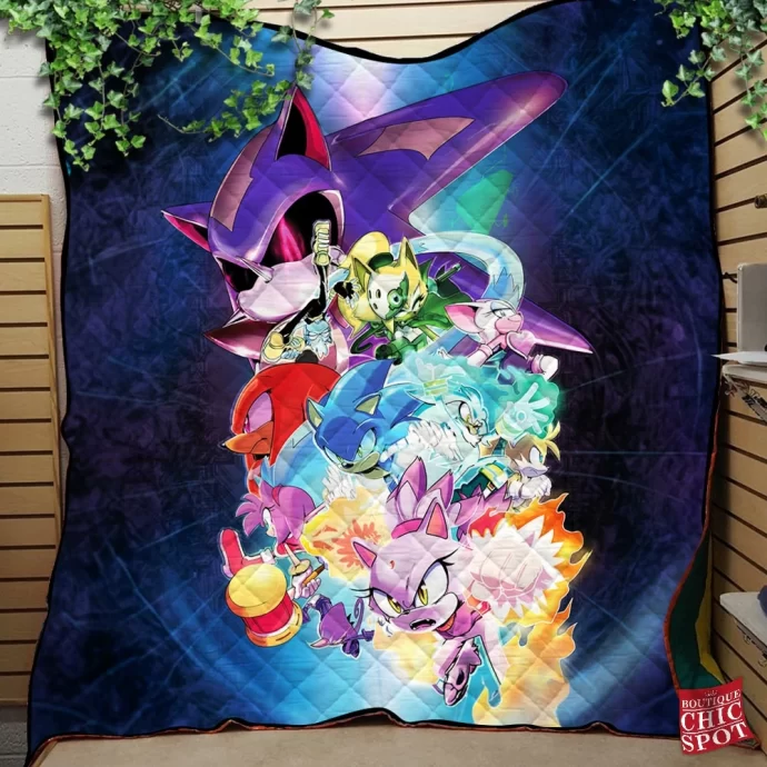 Team Sonic Quilt Blanket