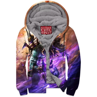 Game Zip-Fleece-Hoodie, Dota Zip-Fleece-Hoodie, Voljin Zip-Fleece-Hoodie, Warcraft Zip-Fleece-Hoodie