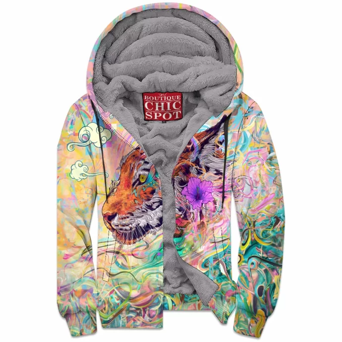 Tiger Zip Fleece Hoodie