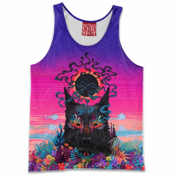 Black Wolf Tank Top