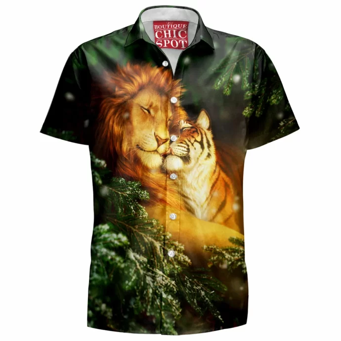 Lion And Tiger Hawaiian Shirt