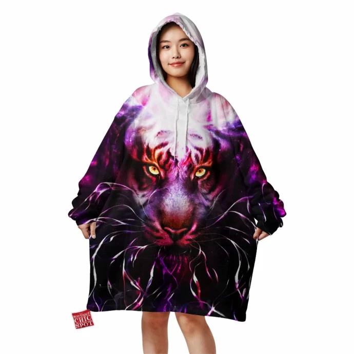 Burning Bright Tiger Blanket Hoodie