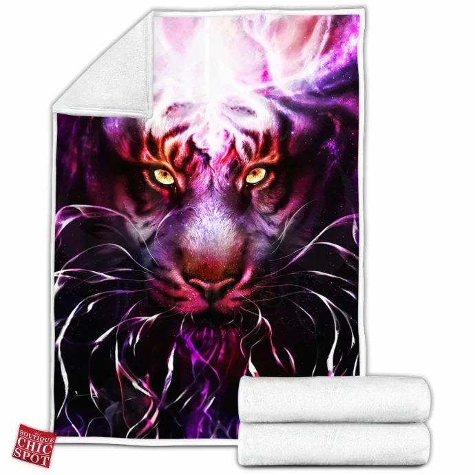 Burning Bright Tiger Fleece Blanket