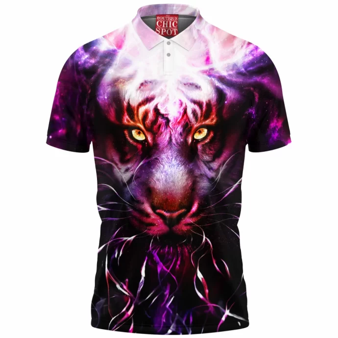 Burning Bright Tiger Polo Shirt