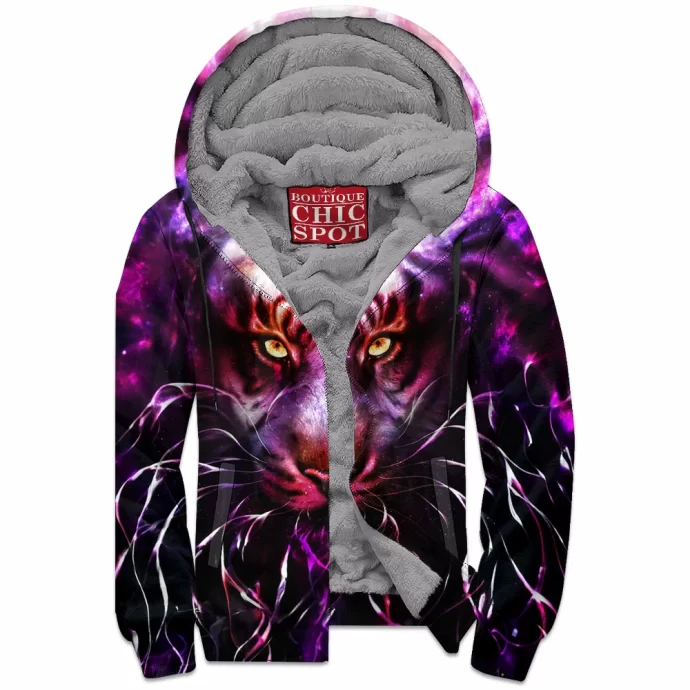 Burning Bright Tiger Zip Fleece Hoodie