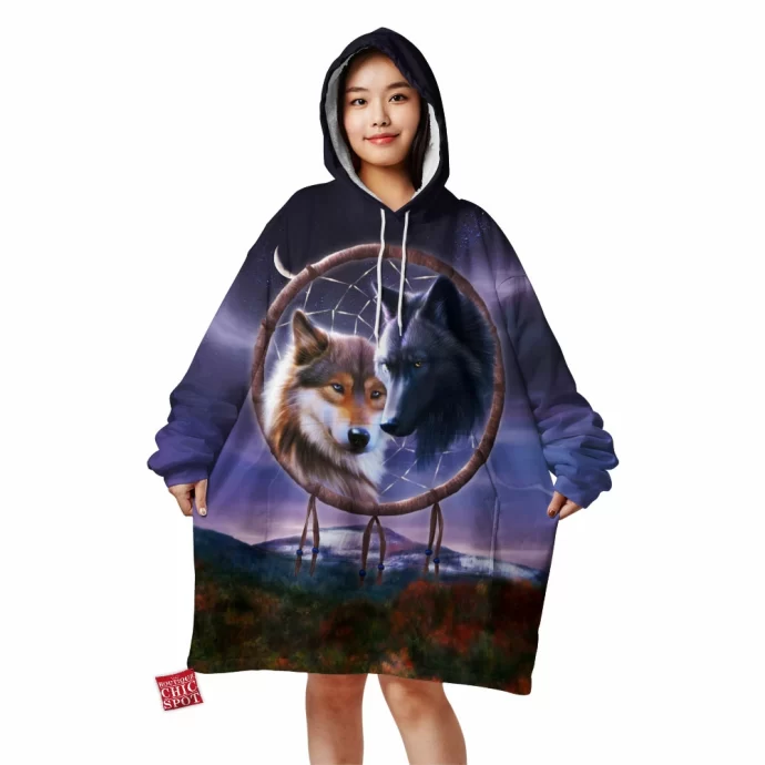 Dreamcatcher Wolf Blanket Hoodie