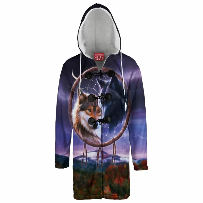 Dreamcatcher Wolf Hooded Cloak Coat