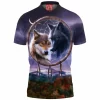 Cat Polo Shirt, Wolf Polo Shirt