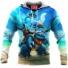 Anime Fleece-Hoodie, Pokemon Fleece-Hoodie, Squirtle Fleece-Hoodie