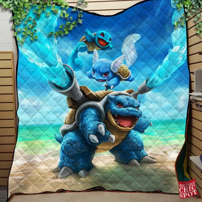 Squirtle Quilt Blanket