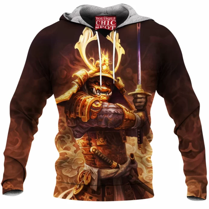 Golden Samurai Fleece Hoodie