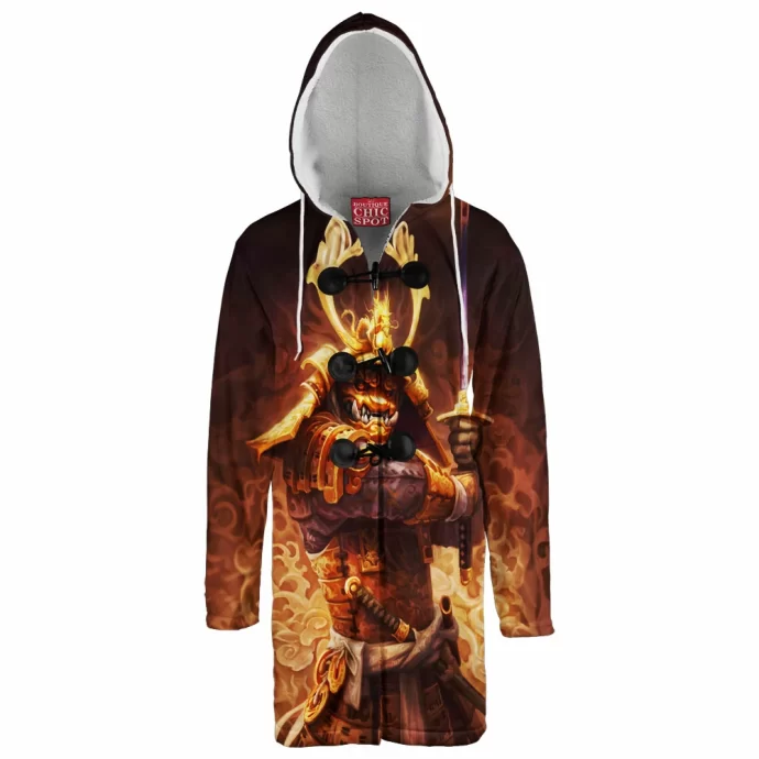 Golden Samurai Hooded Cloak Coat