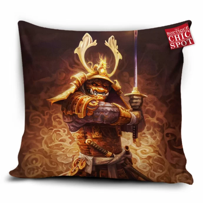 Golden Samurai Pillow Cover