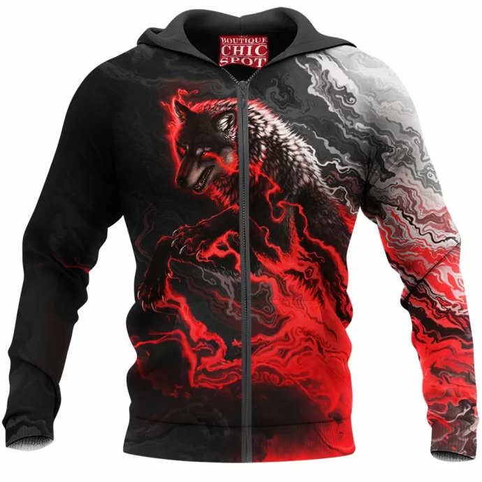 Shadow Wolf Zip Hoodie