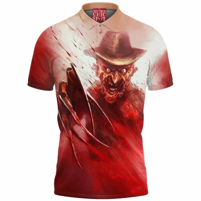 A Nightmare On Elm Street Polo Shirt, Freddy Krueger Polo Shirt, Horror Polo Shirt