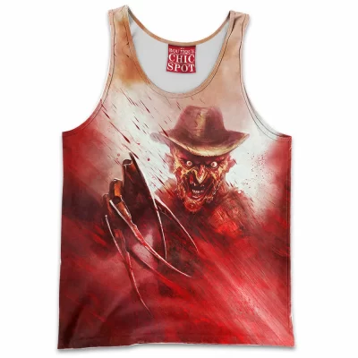 A Nightmare On Elm Street Tank-Top, Freddy Krueger Tank-Top, Horror Tank-Top