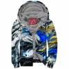 Abstract Zip-Fleece-Hoodie