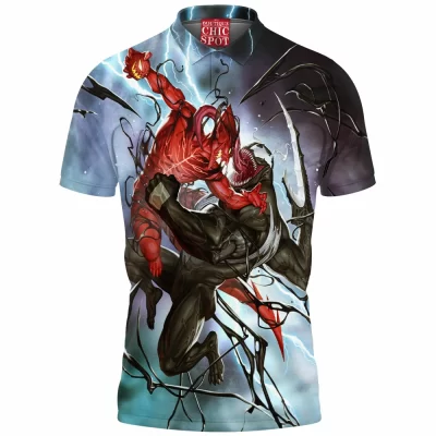 Comic Polo Shirt, Red Goblin Polo Shirt
