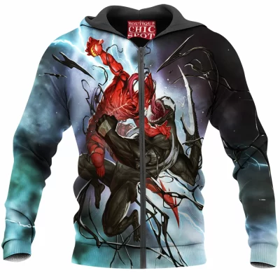 Comic Zip-Hoodie, Red Goblin Zip-Hoodie
