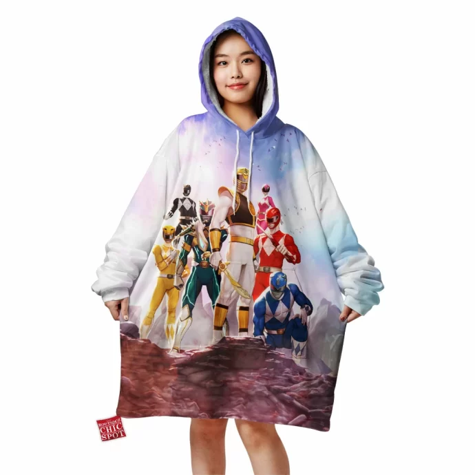 Power Rangers Mighty Morphin Blanket Hoodie