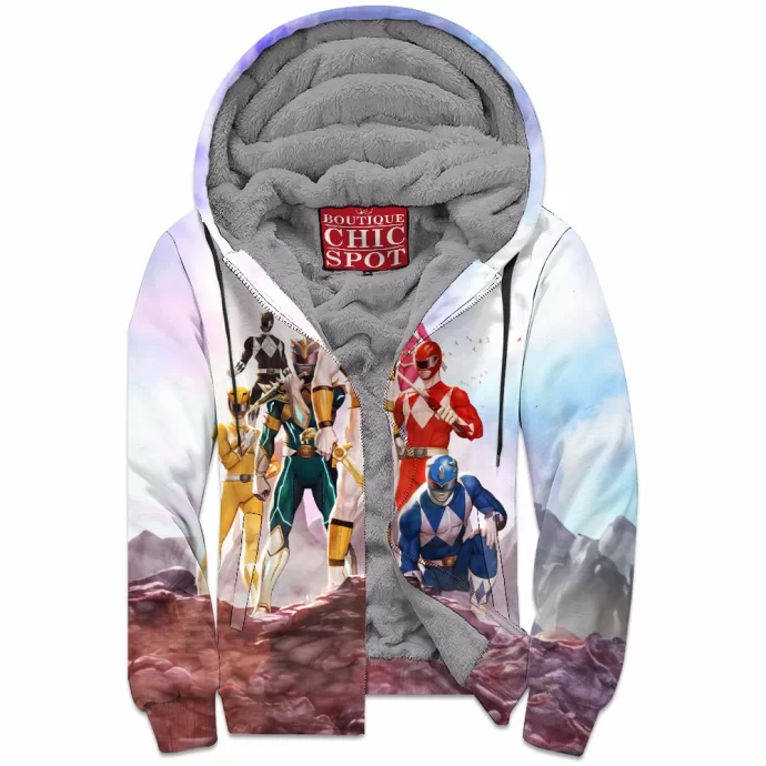 Power Rangers Mighty Morphin Zip Fleece Hoodie