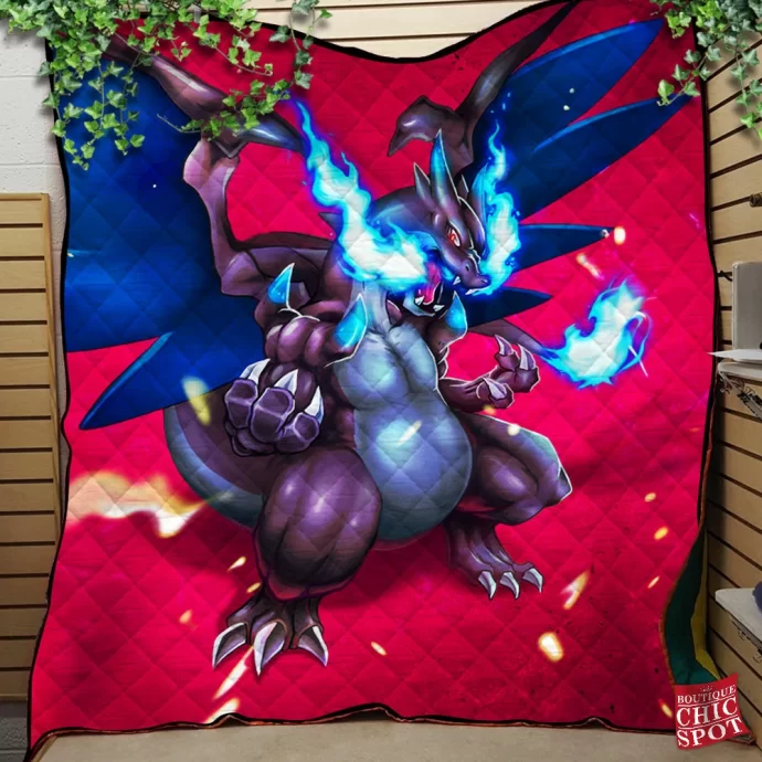 Mega Charizard Quilt Blanket